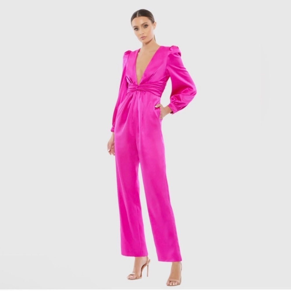 Mac Duggal Vibrant Fuchsia Jumpsuit Size 4 Style # A2647